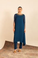 2 Piece Chiffon Embroidered Suit (FS0005)